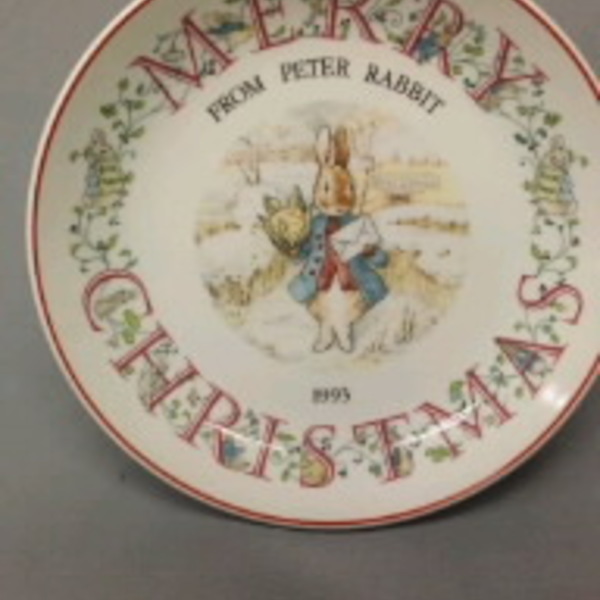 新品　Wedgwood　ピーターラビット　クリスマスプレート1993　3,500円