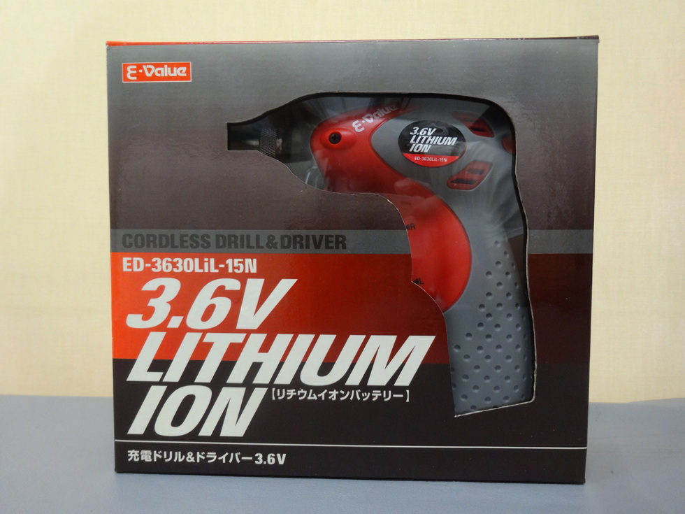 E-Value　充電ドリル＆ドライバー　ED-3630LiL-15N　税込み3080円のサムネイル